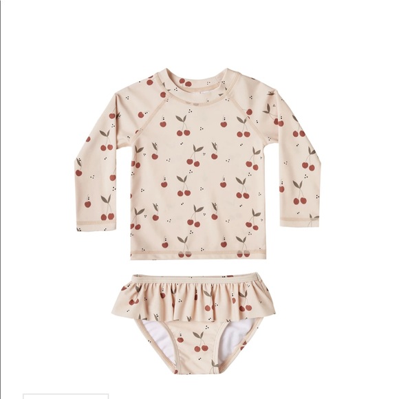 Rylee + Cru Other - Cherry rash guard swimsuit